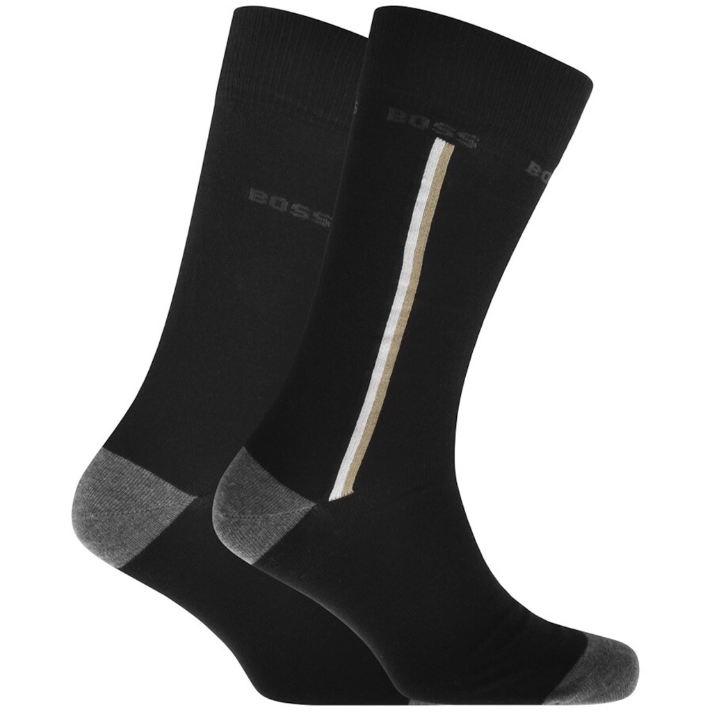 Hugo Boss BOSS 2 Pack Crew Socks Black